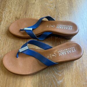 Italian Shoemakers Blue Sandals Size 11